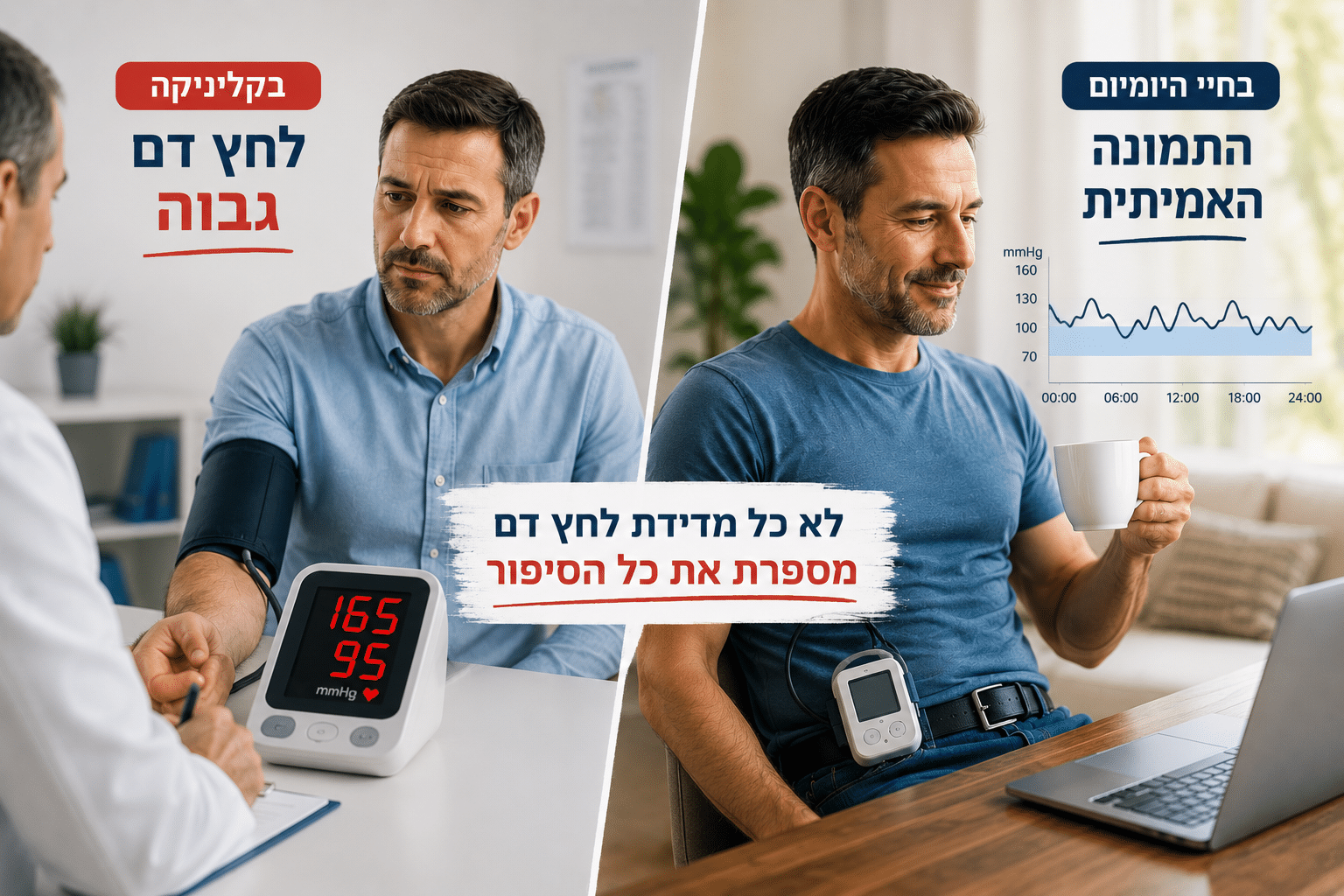 ההבדל בין לחץ דם בקליניקה לבין לחץ דם אמיתי